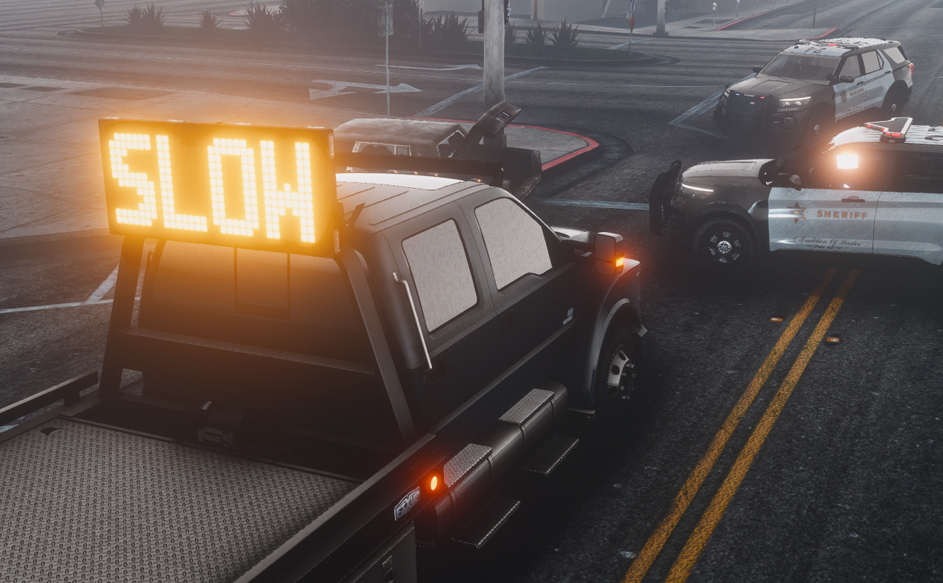Vanguard flatbed tow truck